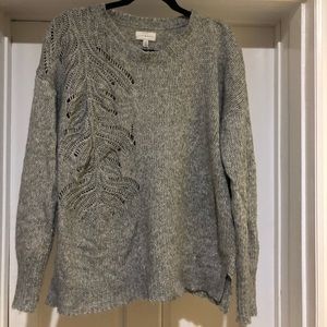 Luck brand gray sweater. Size Large